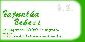 hajnalka bekesi business card